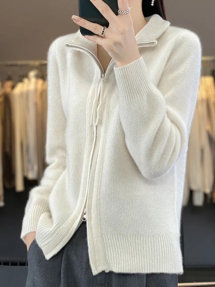 Zina | Maglione in cashmere con zip