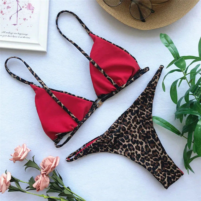 Belle | Set bikini - Stampa leopardata