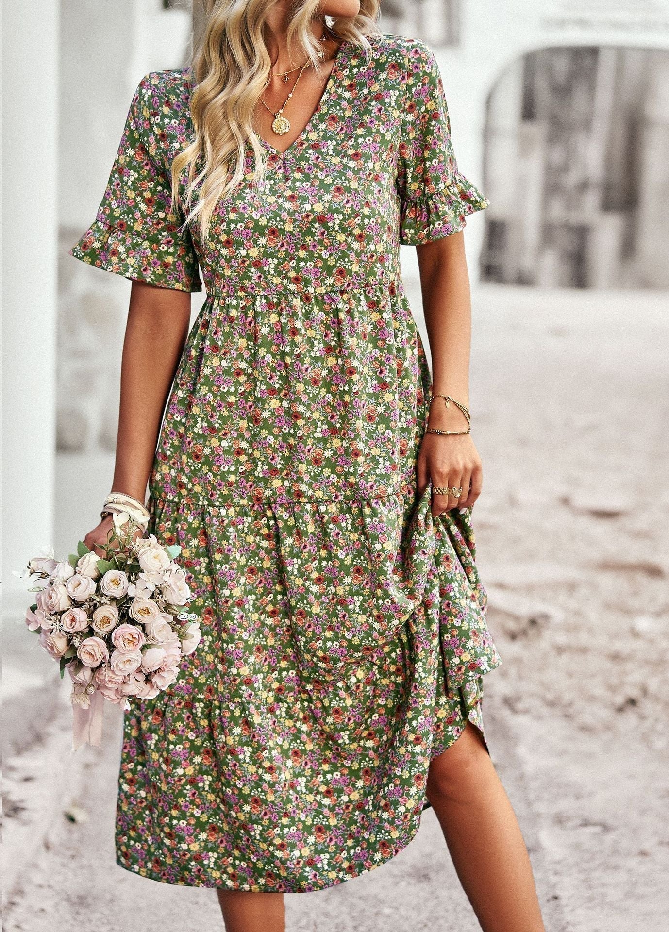 Orlaith  | Abito Midi Floreale per Donne