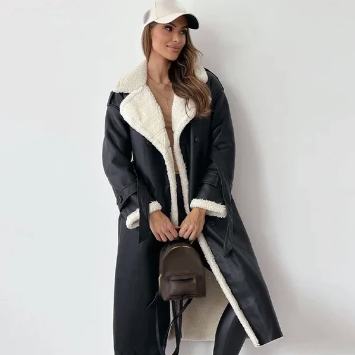Kyla | Cappotto invernale morbido con fodera in pile per donna