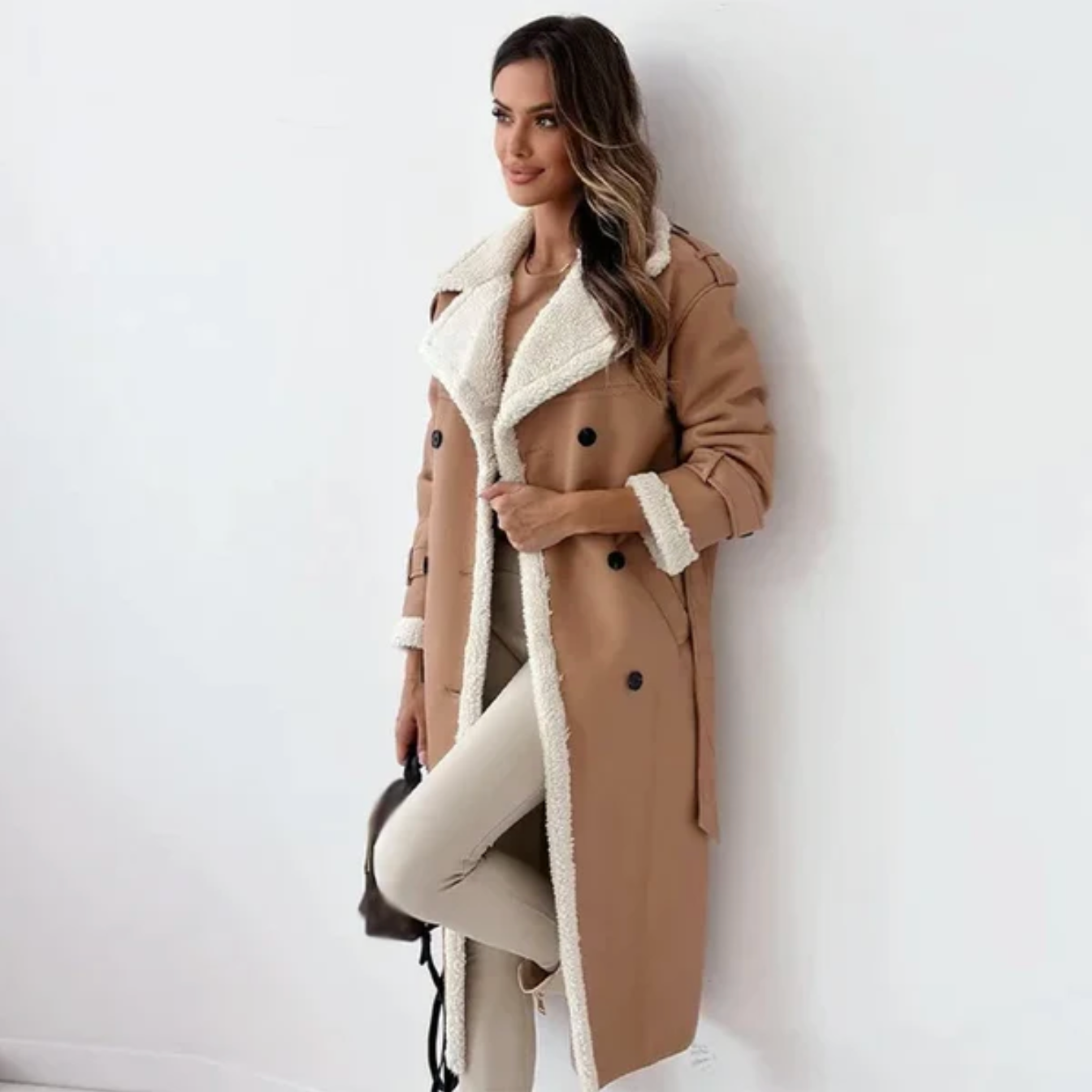 Kyla | Cappotto invernale morbido con fodera in pile per donna