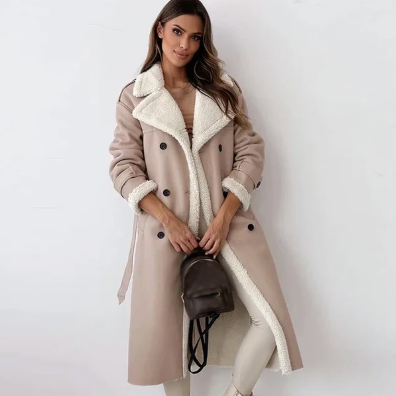 Kyla | Cappotto invernale morbido con fodera in pile per donna