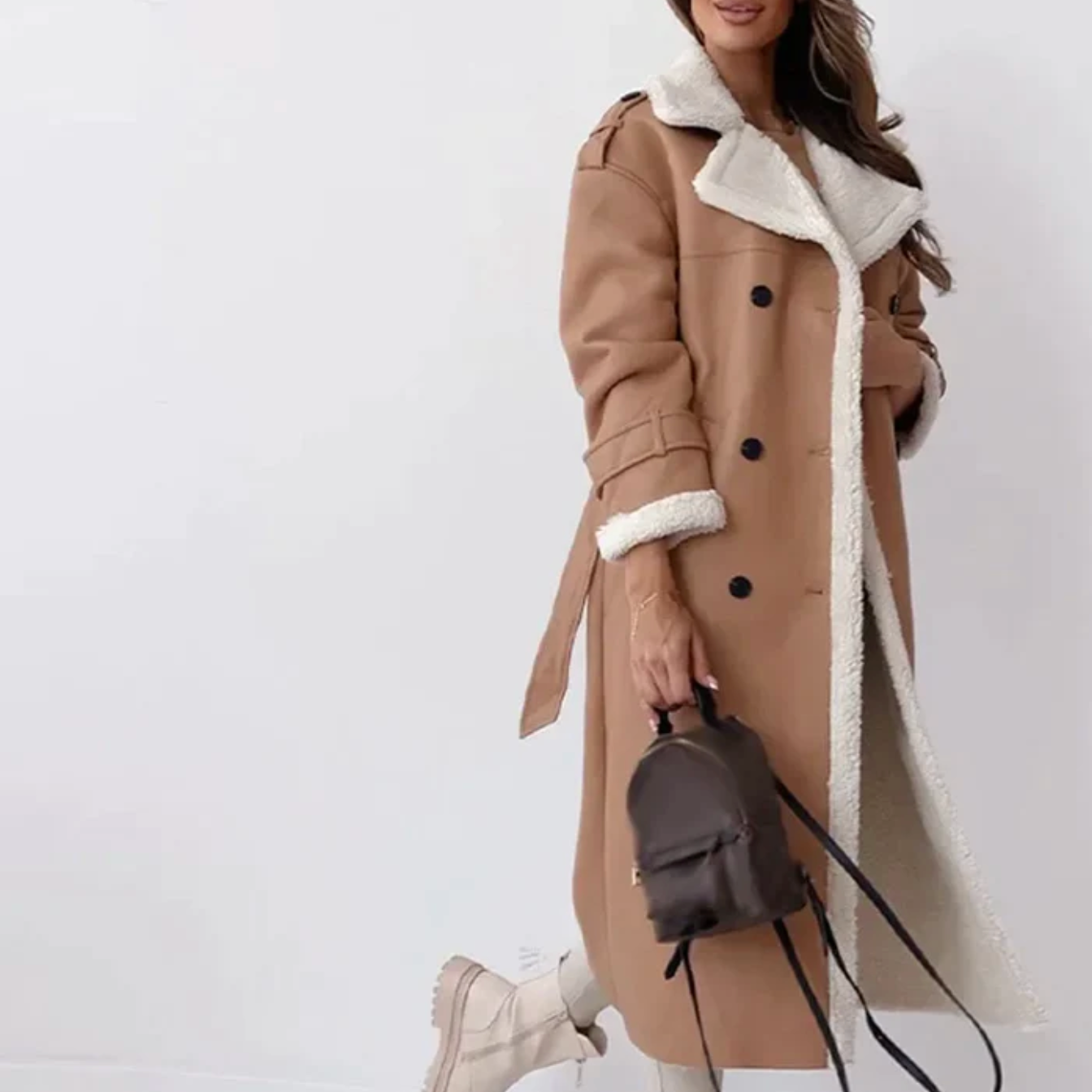 Kyla | Cappotto invernale morbido con fodera in pile per donna