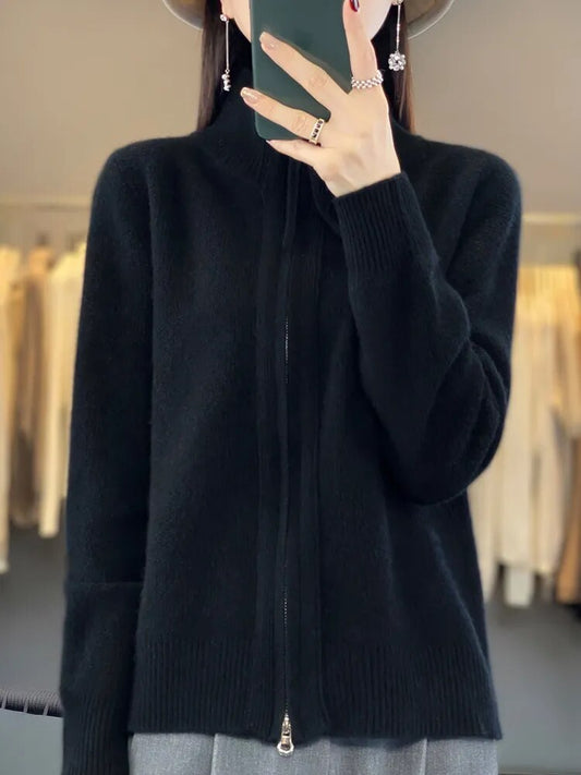 Zina | Maglione in cashmere con zip