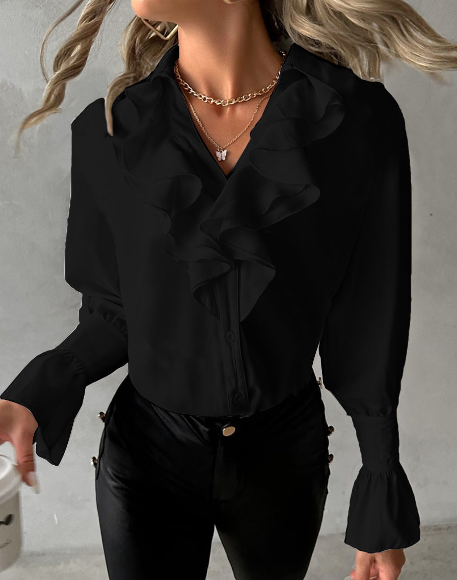 Lilith | Blusa con volant e bottoni