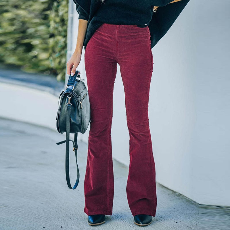 Walker - Pantaloni in corduroy lunghi elasticizzati