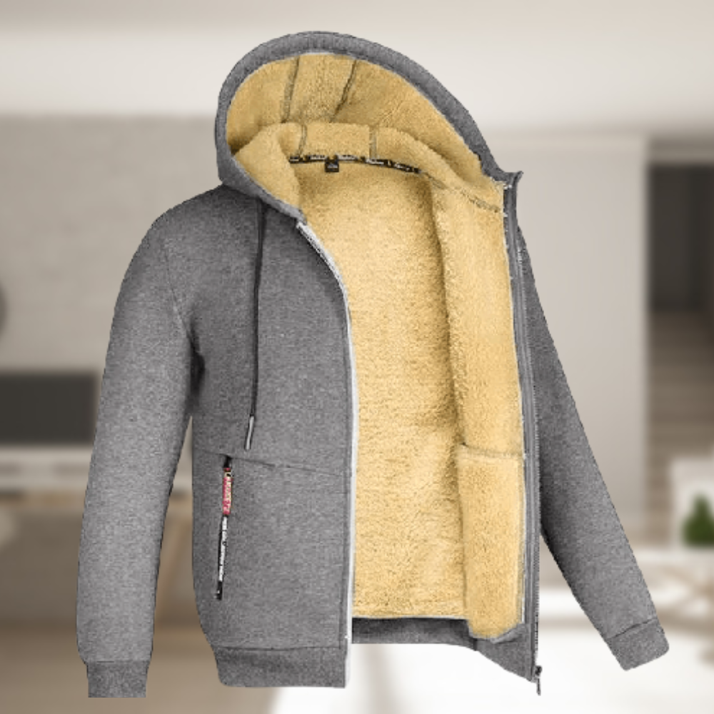 Carie | Giacca invernale casual da uomo con cappuccio e fleece