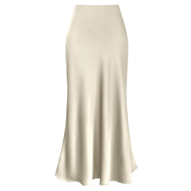 Elysia | Gonna Lunga in Satin Lucido alla Moda