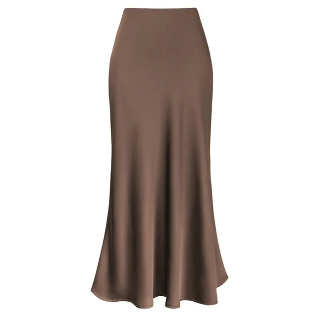 Elysia | Gonna Lunga in Satin Lucido alla Moda