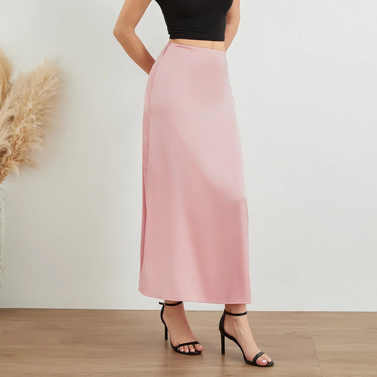 Elysia | Gonna Lunga in Satin Lucido alla Moda