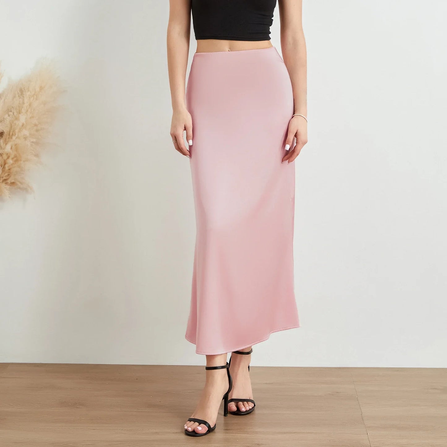 Elysia | Gonna Lunga in Satin Lucido alla Moda