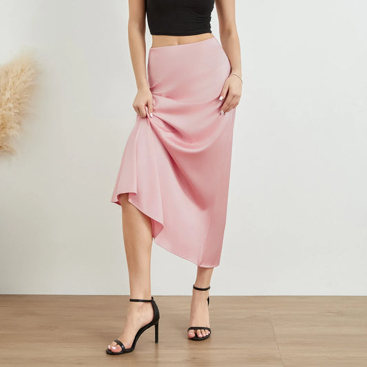 Elysia | Gonna Lunga in Satin Lucido alla Moda