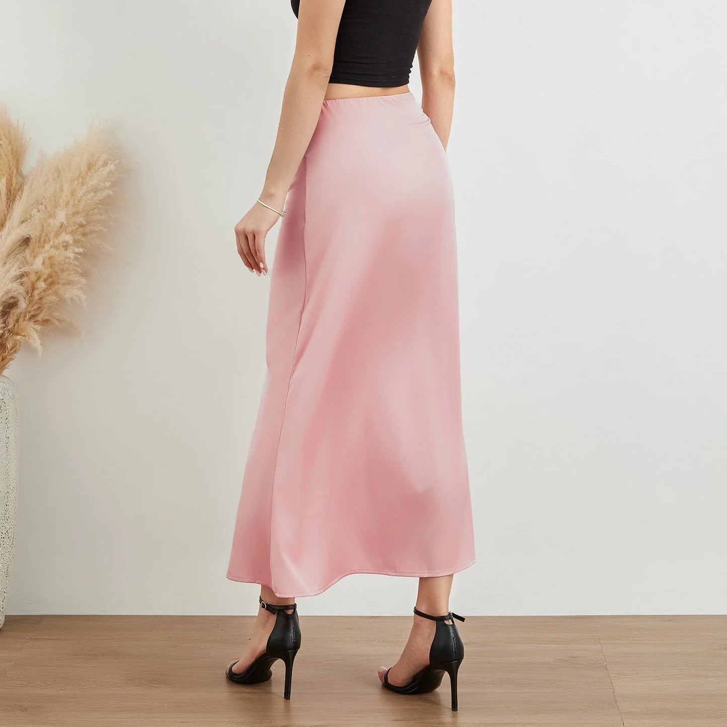 Elysia | Gonna Lunga in Satin Lucido alla Moda