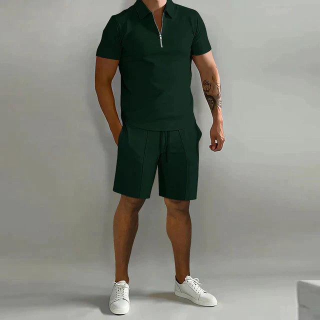 Silja | Set a due pezzi - Set estivo lussuoso con polo e pantaloni corti per uomini