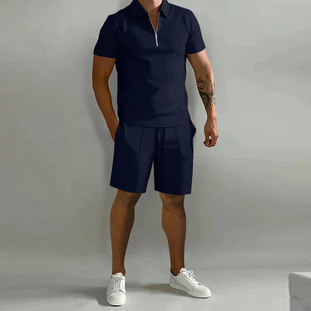 Silja | Set a due pezzi - Set estivo lussuoso con polo e pantaloni corti per uomini
