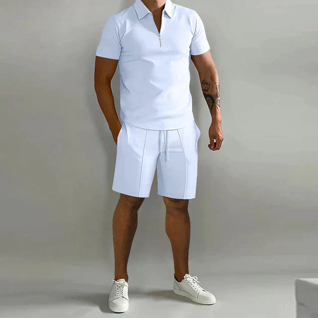 Silja | Set a due pezzi - Set estivo lussuoso con polo e pantaloni corti per uomini