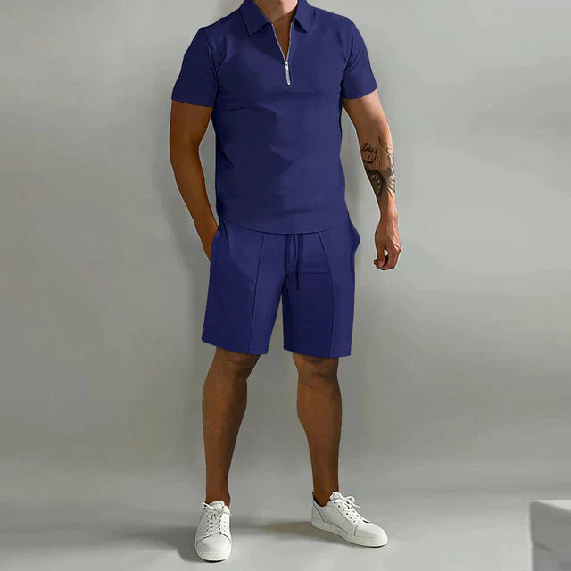 Silja | Set a due pezzi - Set estivo lussuoso con polo e pantaloni corti per uomini