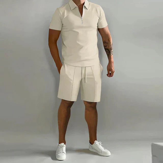 Silja | Set a due pezzi - Set estivo lussuoso con polo e pantaloni corti per uomini