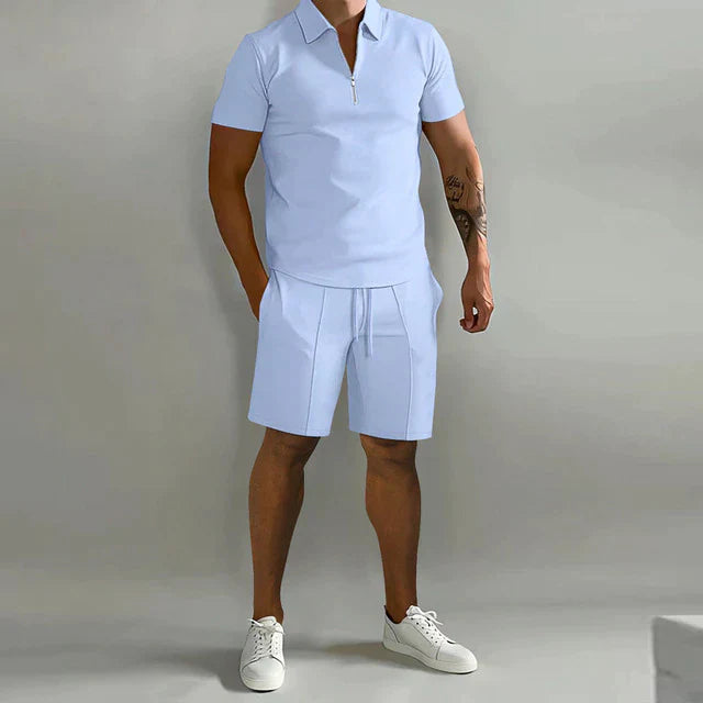 Silja | Set a due pezzi - Set estivo lussuoso con polo e pantaloni corti per uomini