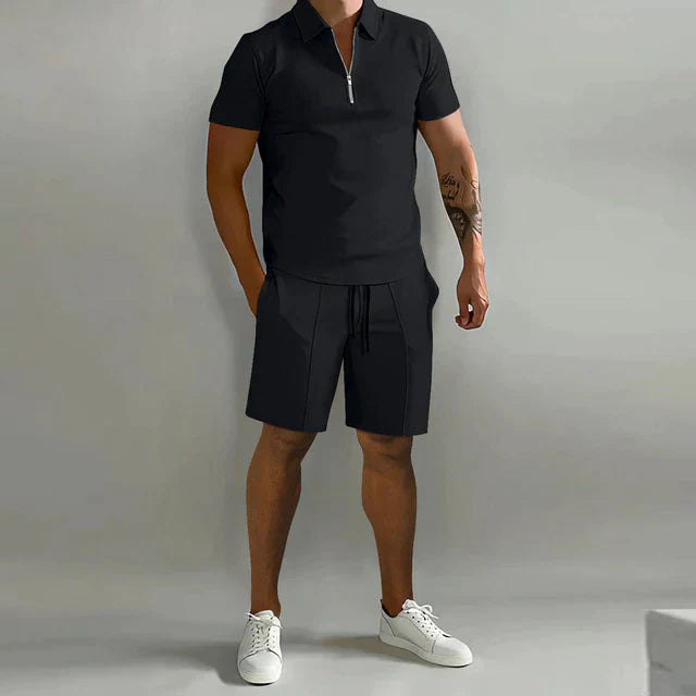 Silja | Set a due pezzi - Set estivo lussuoso con polo e pantaloni corti per uomini