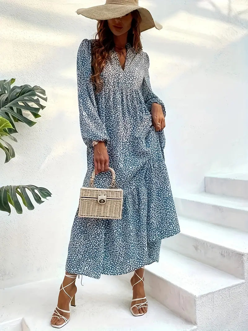 Frederique - Abito maxi boho leopardato Wildfire