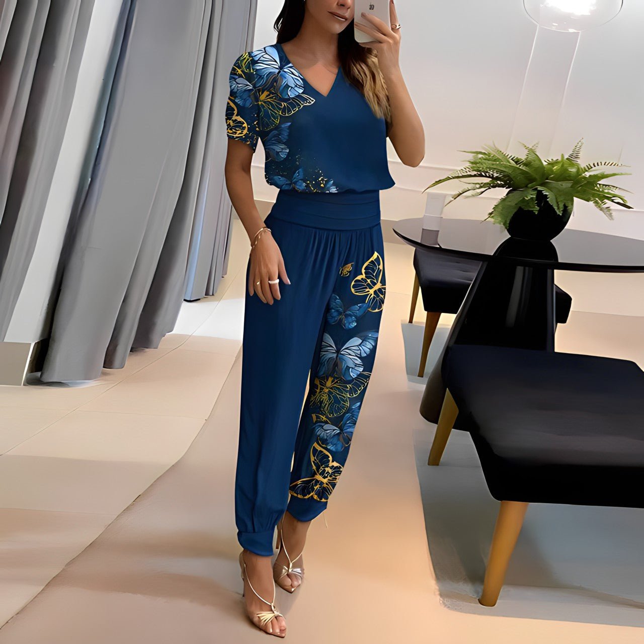 Alexandra - Set alla moda con blusa e pantaloni