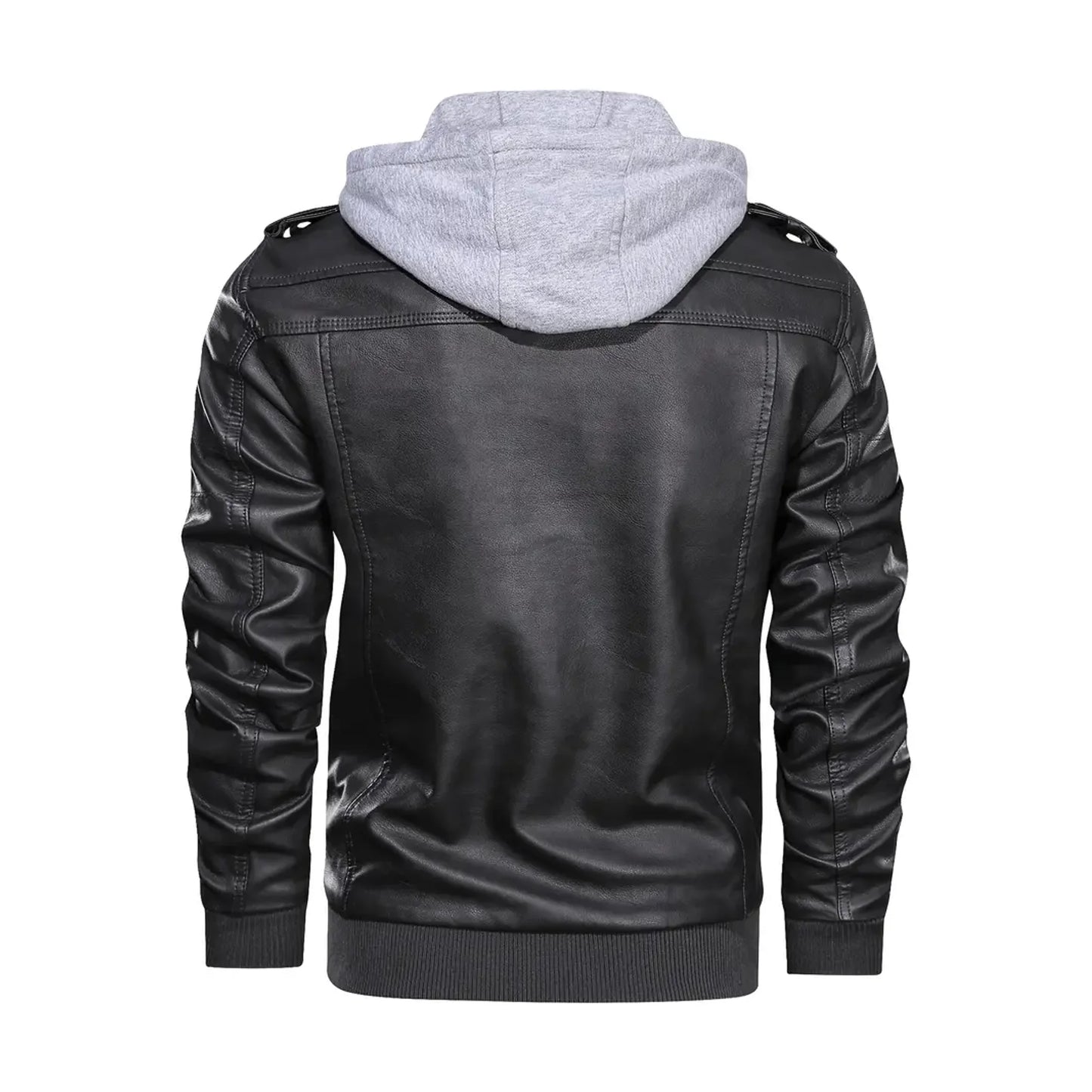 Prio | Giacca in pelle invernale premium elegante con cappuccio