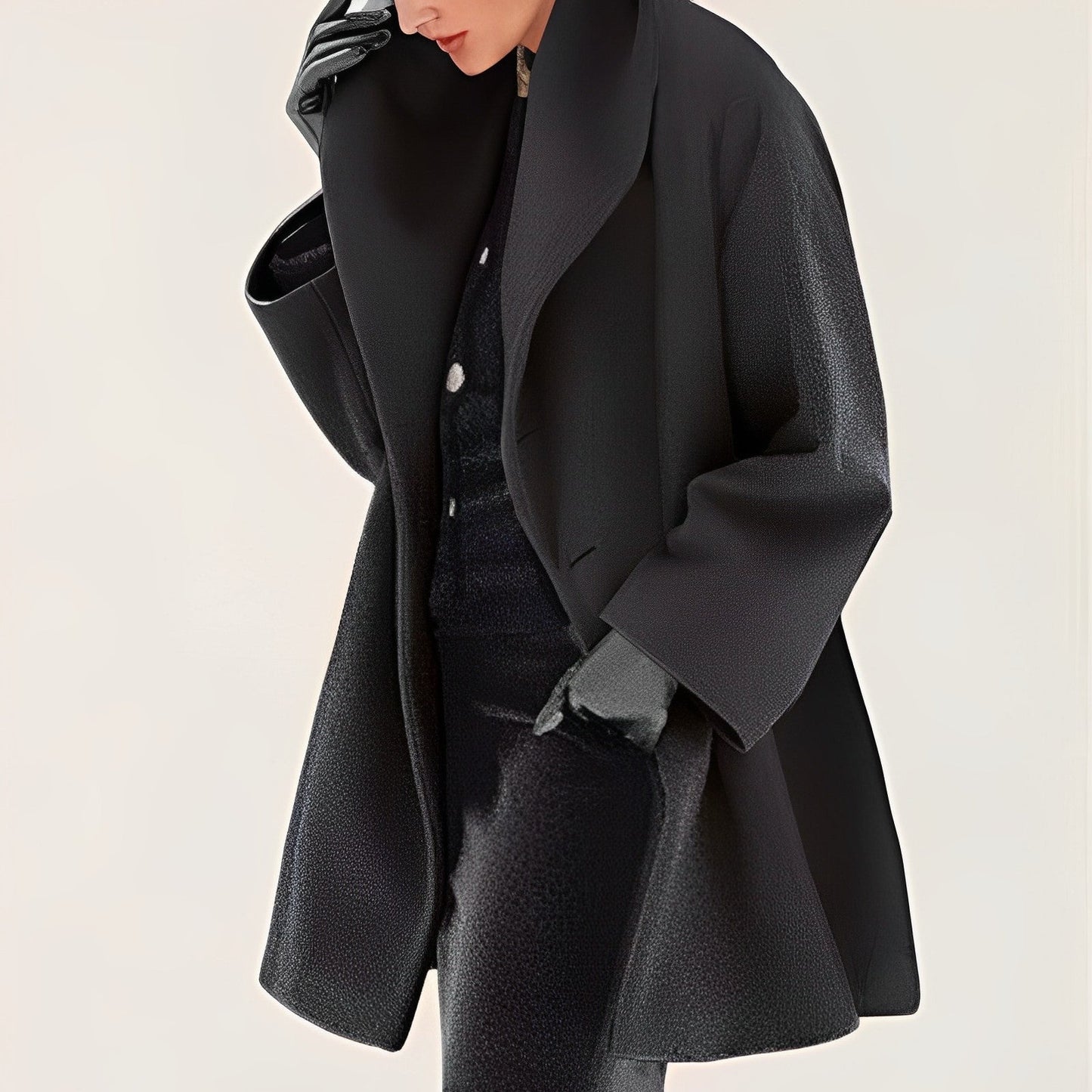Giacca invernale da donna | Design elegante | Morbida texture in lana lavorata a maglia