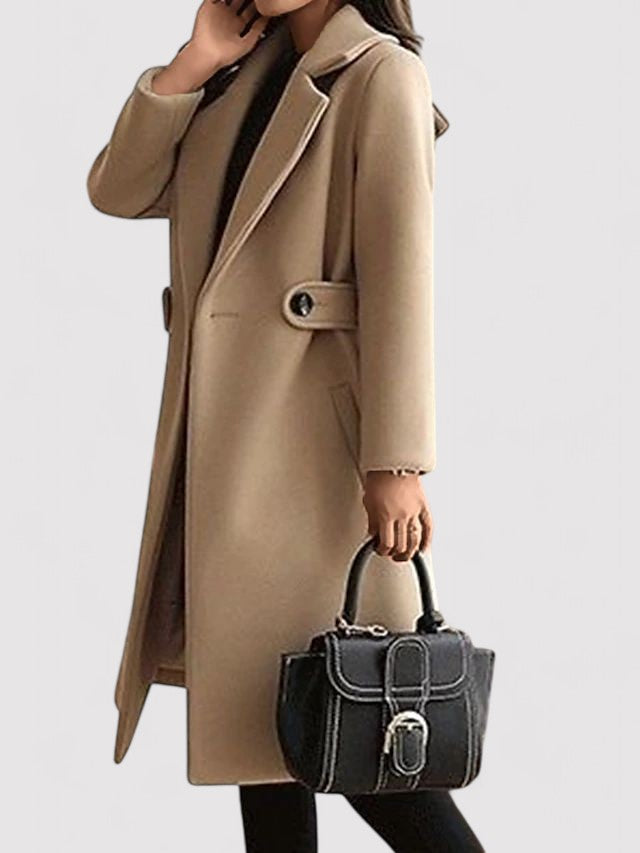 Lotte | Cappotto in lana invernale con cintura sottile