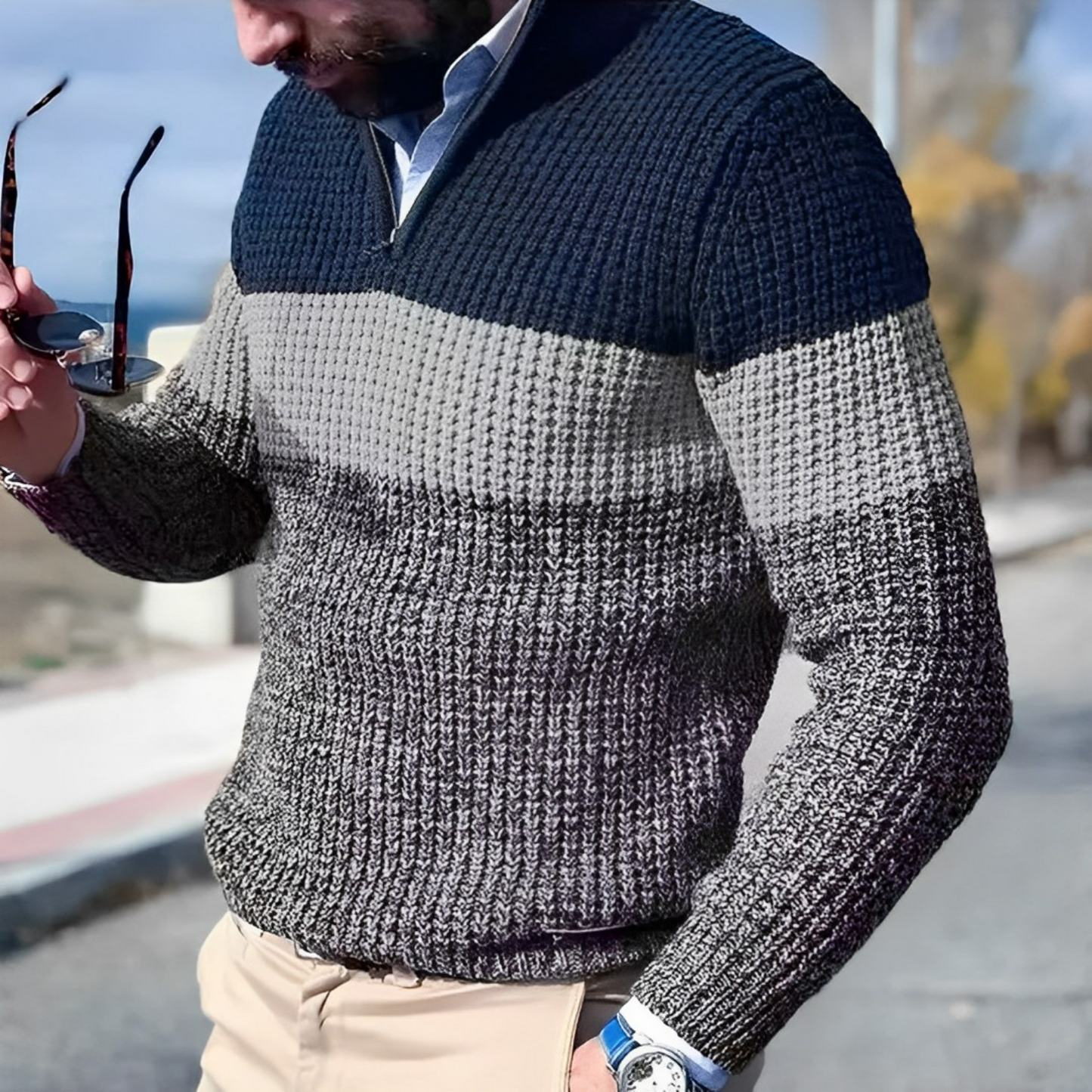 Yandara | Maglione color block per uomini