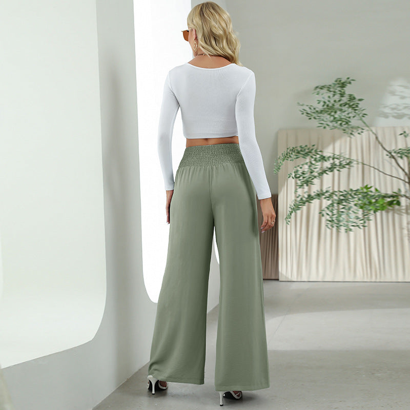 Deirdre - Pantaloni elasticizzati a vita alta