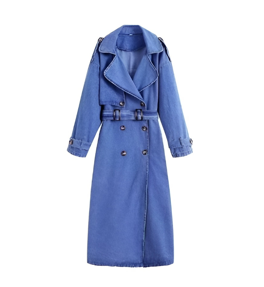 Nashira | Trench coat in denim