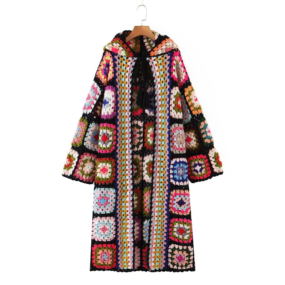 Liunce | Cardigan bohemien all'uncinetto