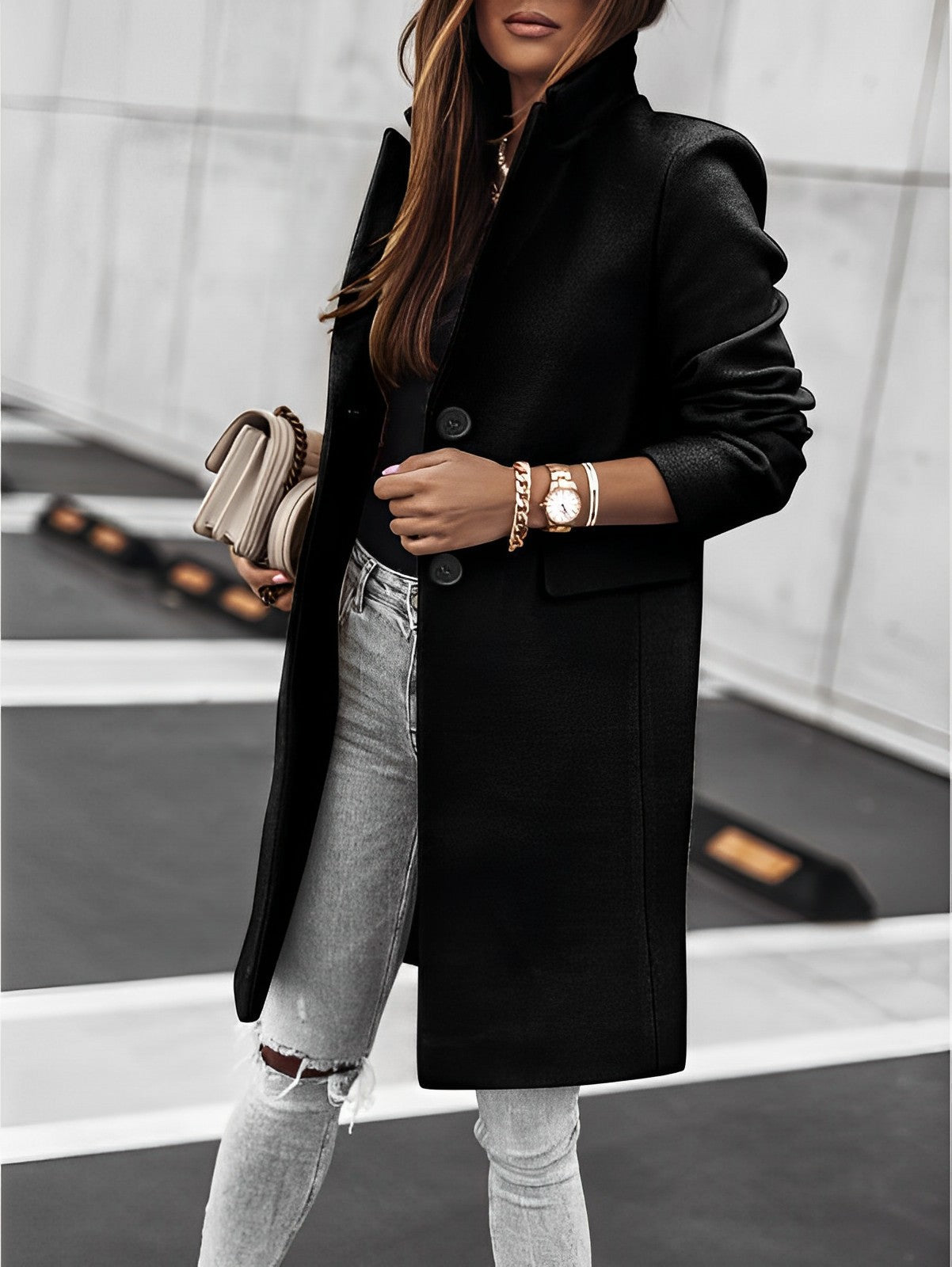 Mauren | Cappotto a maniche lunghe con 2 bottoni