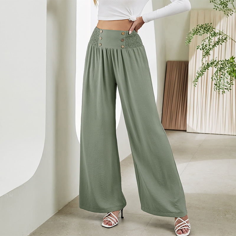 Deirdre - Pantaloni elasticizzati a vita alta