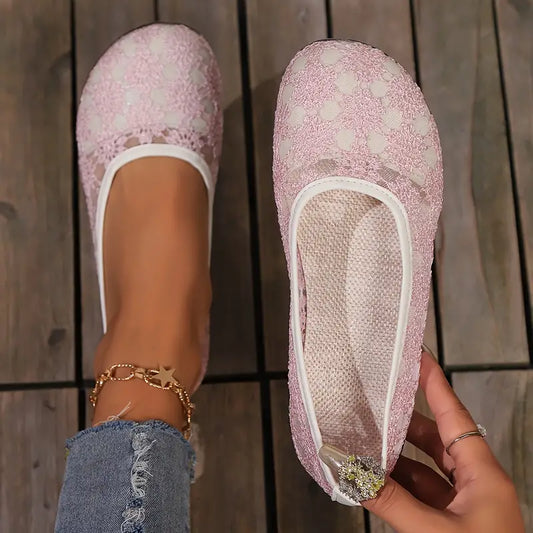 Jessamine | Scarpe da Balletto Vintage in Mesh Traspirante