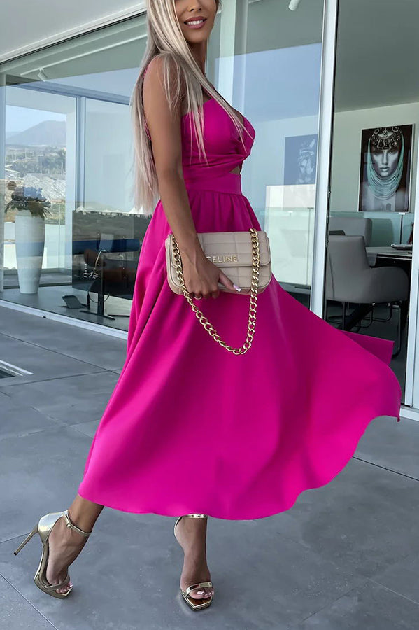 Cara | Comodo vestito midi con tasche a taglio