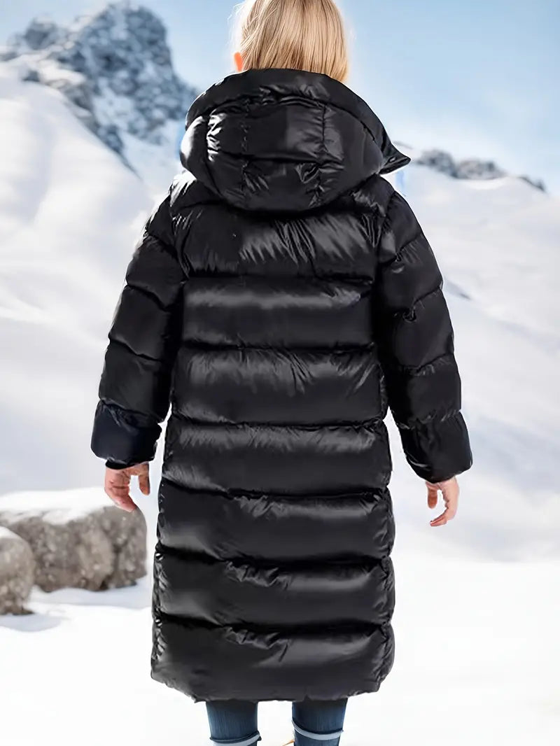 Kolrith | Cappotto lungo e caldo con cappuccio per ragazze