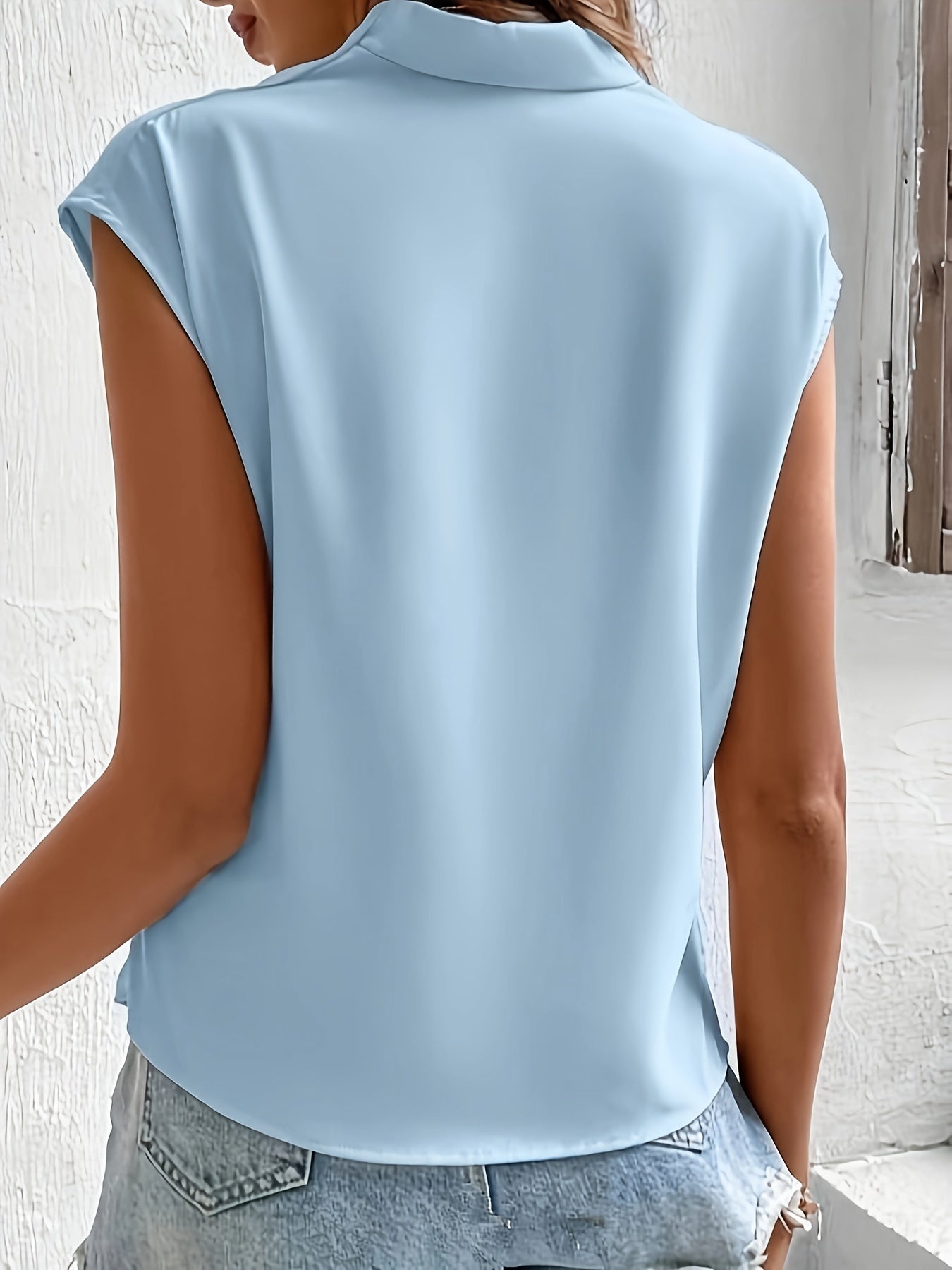 Emilia | Blusa avvolgente azzurro chiaro