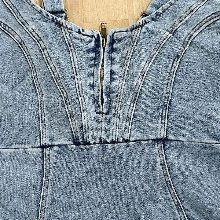 Ysabel | Abito in denim con spalline regolabili