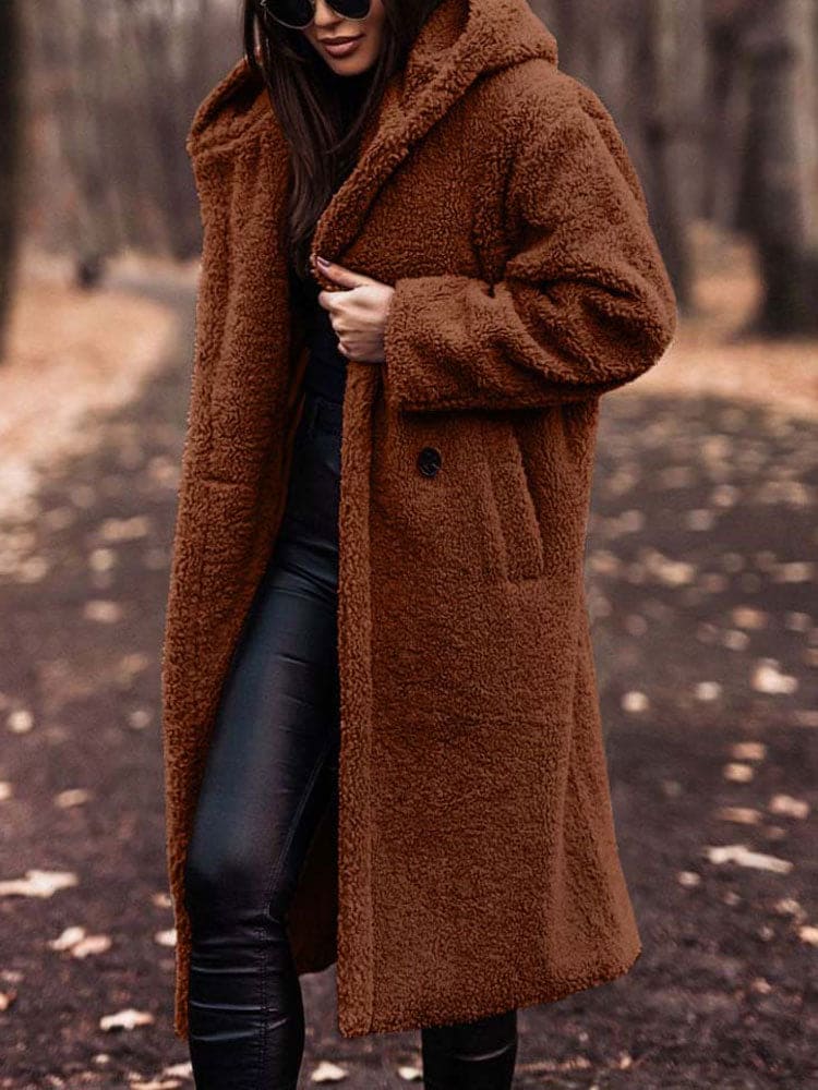 Kiran | Cappotto accogliente in morbido peluche sintetico