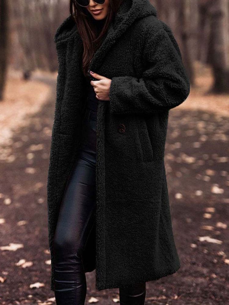 Kiran | Cappotto accogliente in morbido peluche sintetico