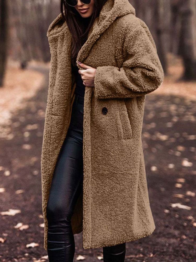 Kiran | Cappotto accogliente in morbido peluche sintetico