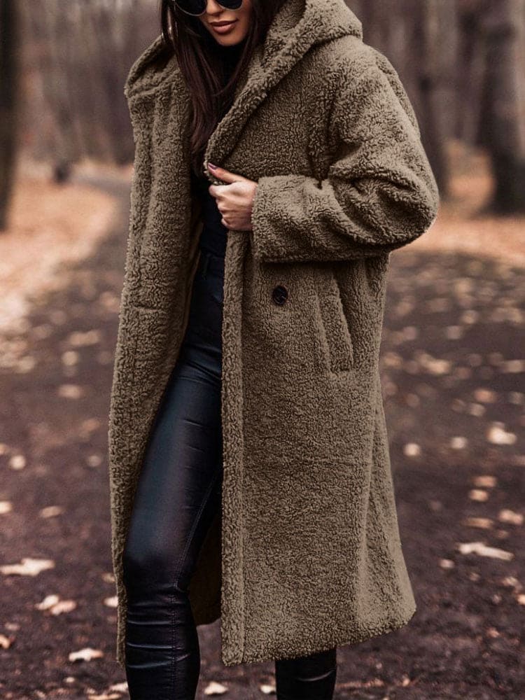 Kiran | Cappotto accogliente in morbido peluche sintetico