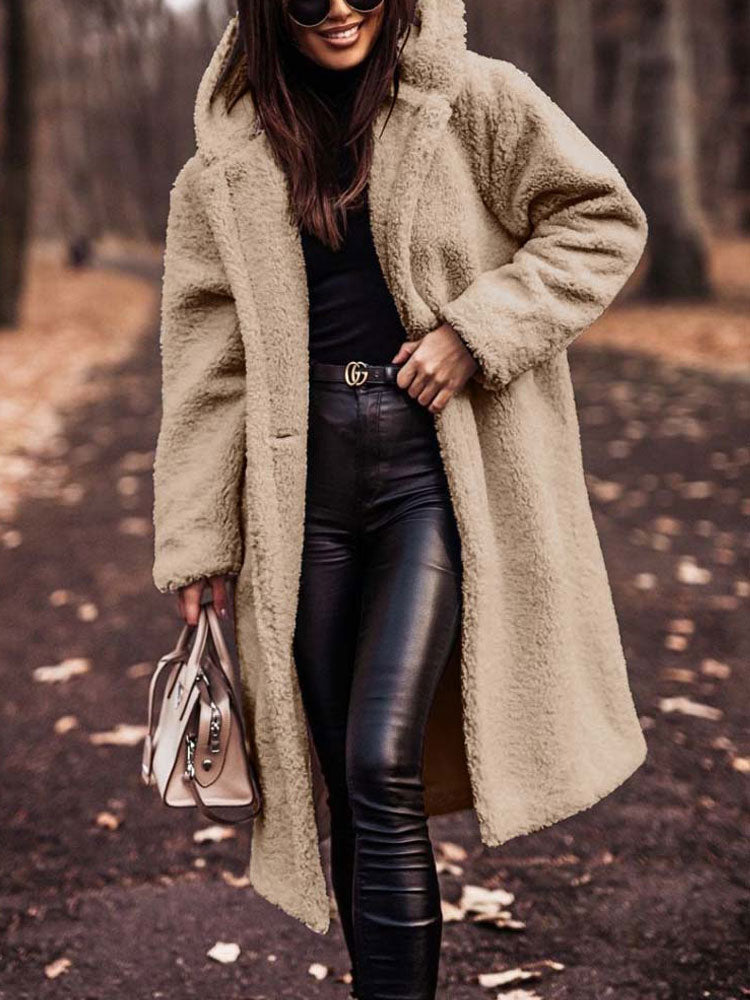 Kiran | Cappotto accogliente in morbido peluche sintetico