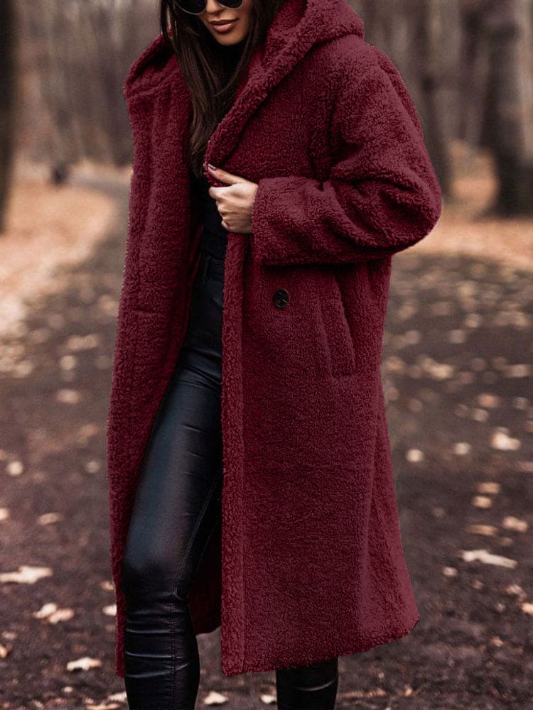 Kiran | Cappotto accogliente in morbido peluche sintetico