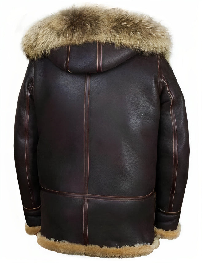 Giacca invernale da uomo | Stile B-7 | Foderata calda con effetto morbido in pelliccia