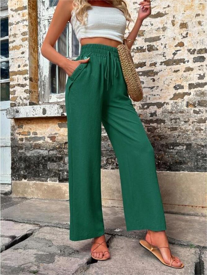 Dolores - Pantaloni larghi a vita alta con cordino
