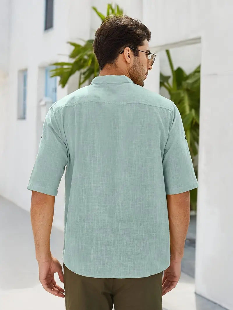 Cris - Camicia casual e comoda a maniche corte in cotone