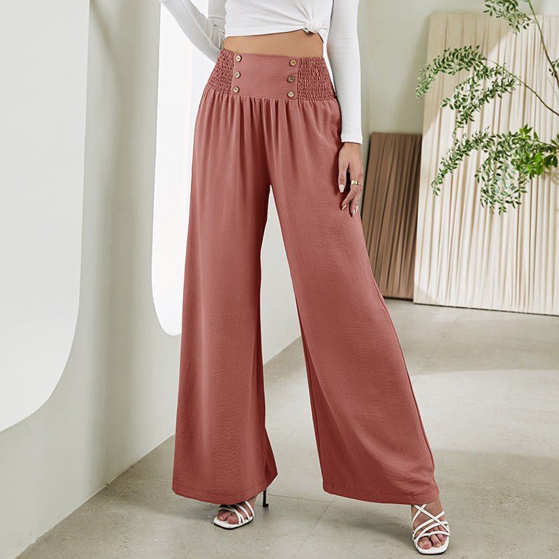 Deirdre - Pantaloni elasticizzati a vita alta